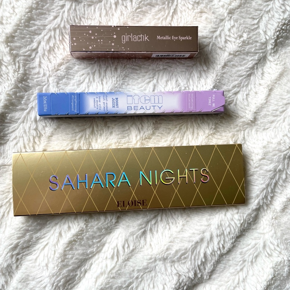 Beauty Bundle! Sahara Nights Eyes Palette Girlactik Sparkle and Lash Primer